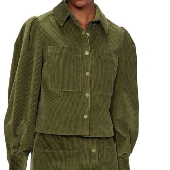 NWOT Ted Baker Onetaa Corduroy Boxy Shirt Jacket with Puffed Balloon sleeves. - Picture 1 of 7